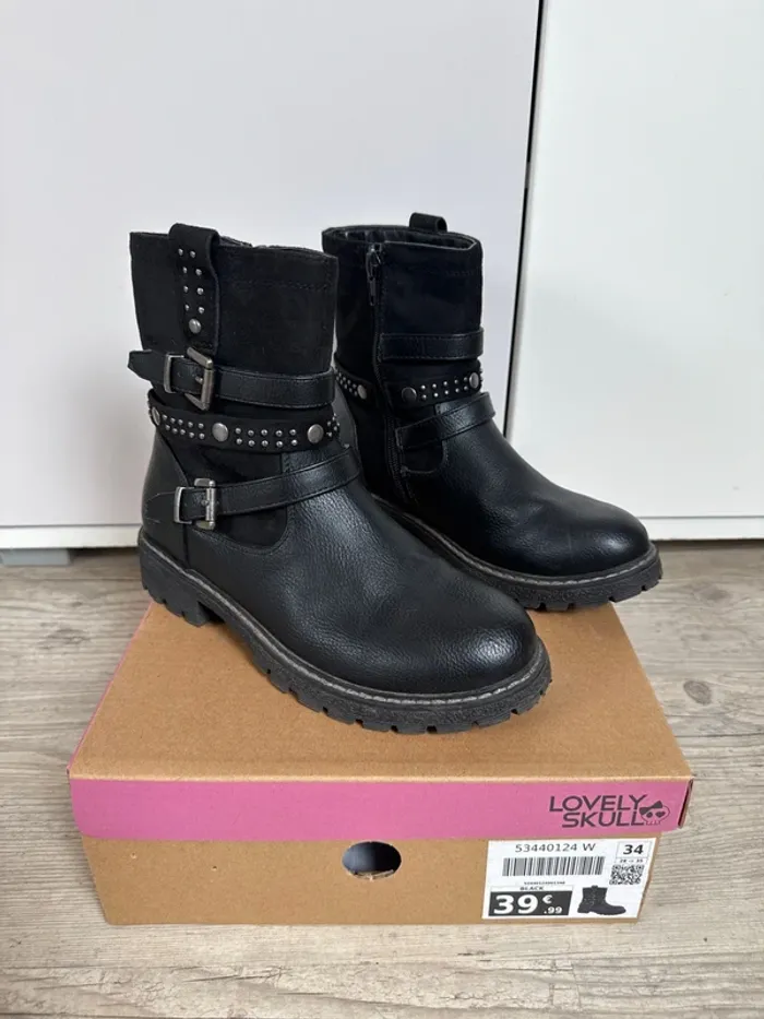 Bottines noires 34 neuves