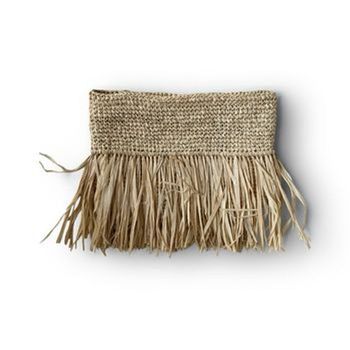 Pochette en raffia/paille