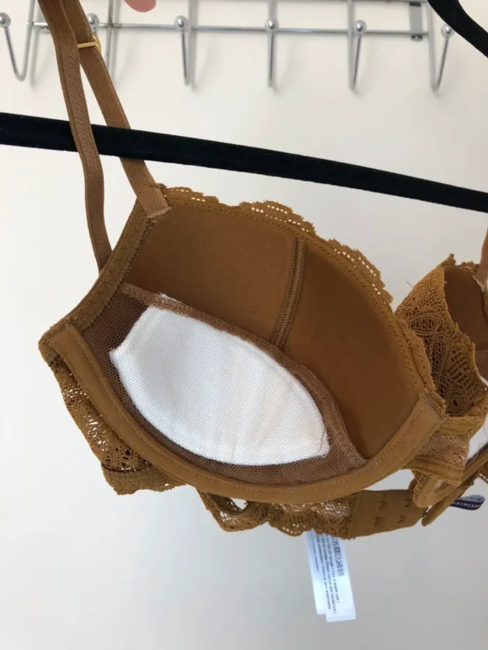 Soutien-gorge ocre fin et dentelle 90B Princesse TamTam - photo numéro 8