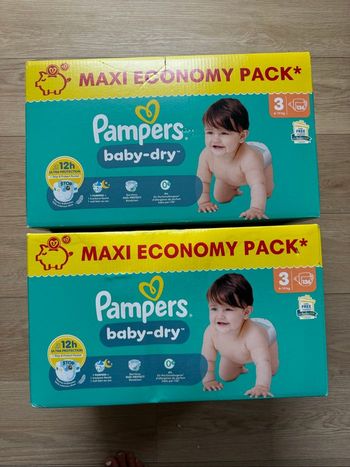 272 couches Pampers baby dry taille 3
