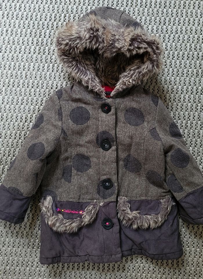 Manteau Catimini fillette 2ans Capuche fourrure