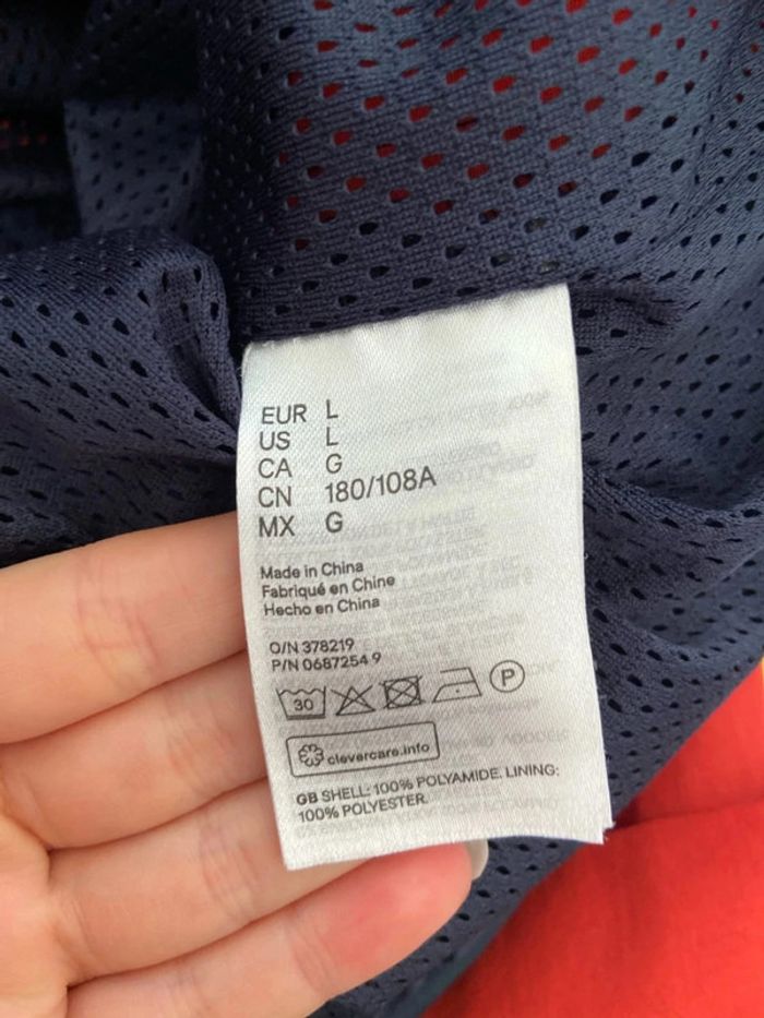 Coupe-vent bleu marine et rouge H&M Taille L - photo numéro 4