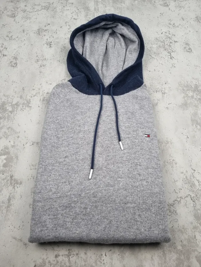 Sweat à capuche Tommy Hilfiger gris clair XXL Hommes (mesures en photos) - photo numéro 2