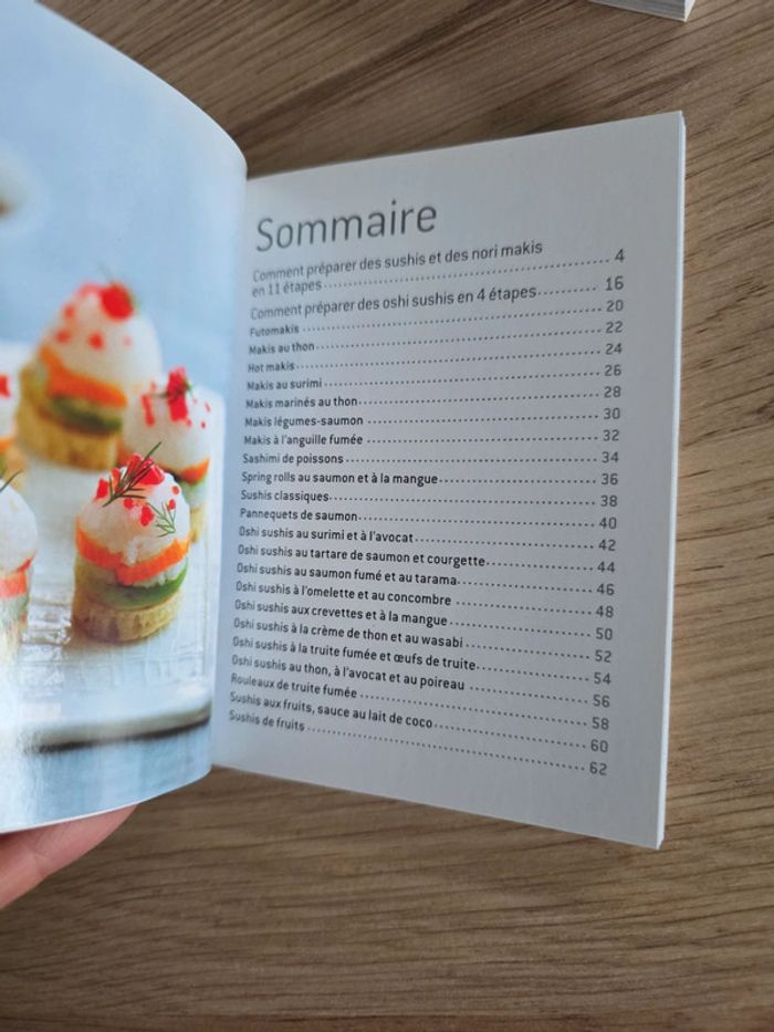 Lot de 4 mini livres de cuisine/burger, sushis,brochettes,samoussas - photo numéro 9