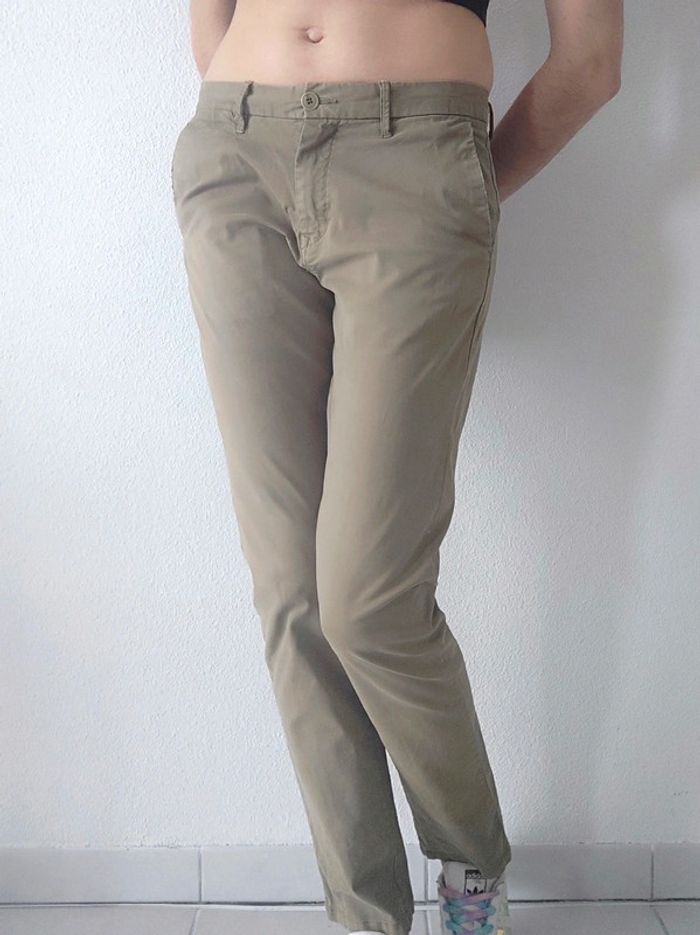 Pantalon chino kaki regular fit Stuart / Scotch & Soda - 38/M - photo numéro 3