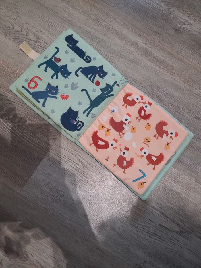 Livre tissus Lilliputiens 1 2 3 animaux - photo numéro 5