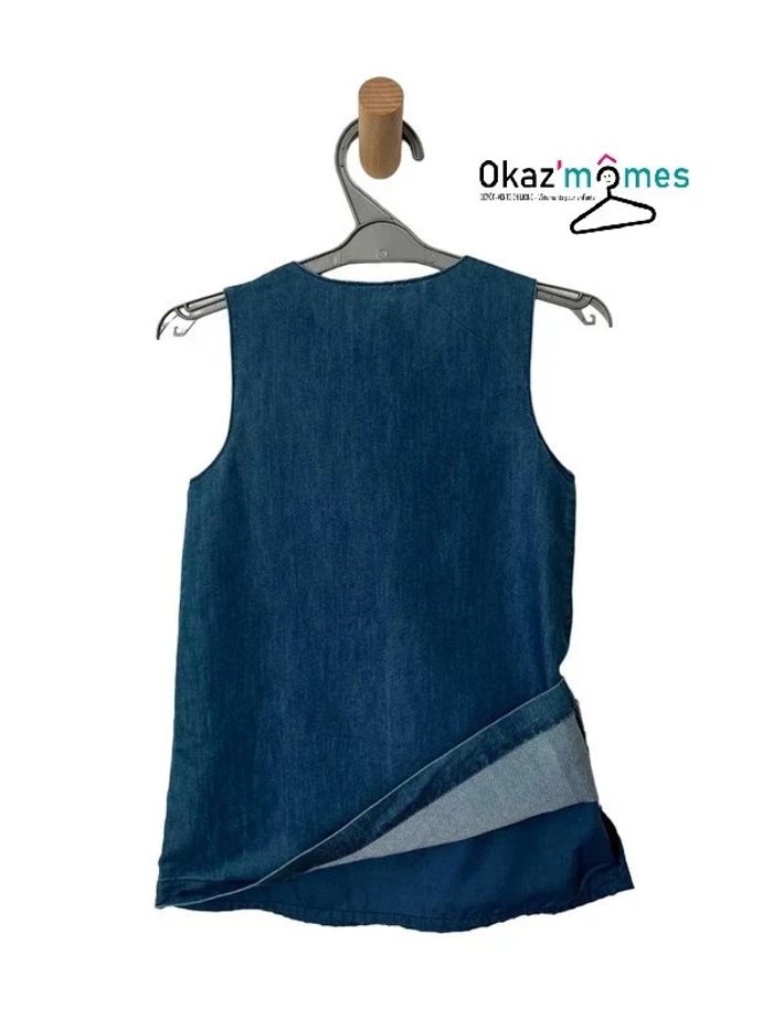 Robe légère bleu denim, motif fleuri - Sergent Major 3 ans (98cm) - photo numéro 4