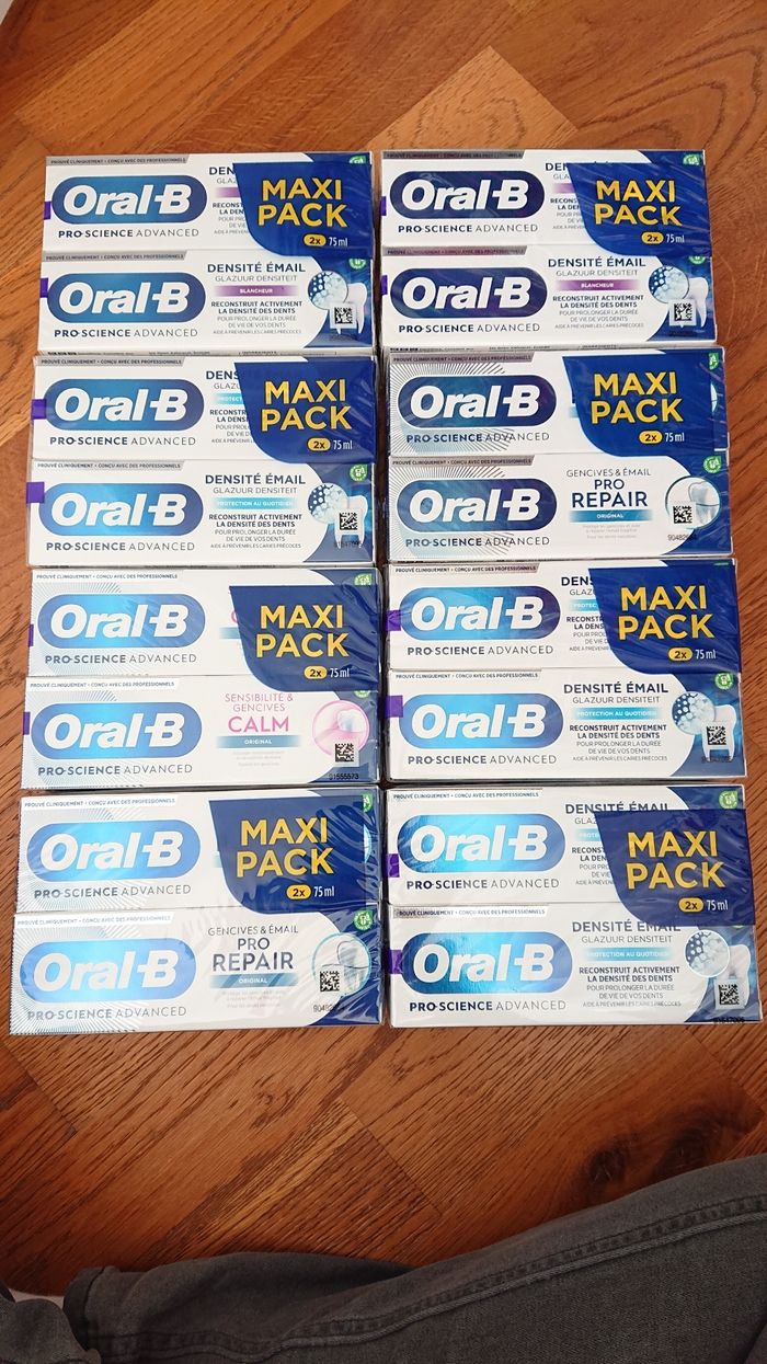 16 dentifrices oral B