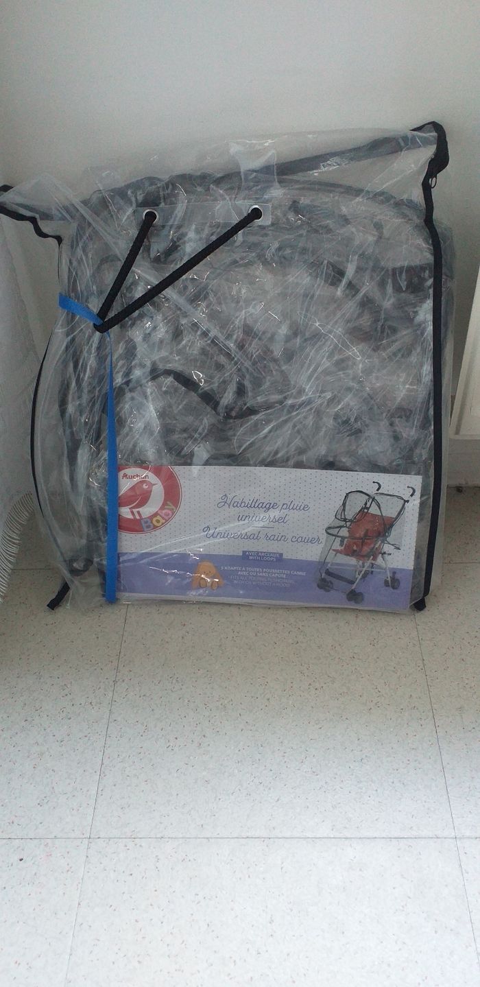 Protection de pluie poussette canne Auchan
