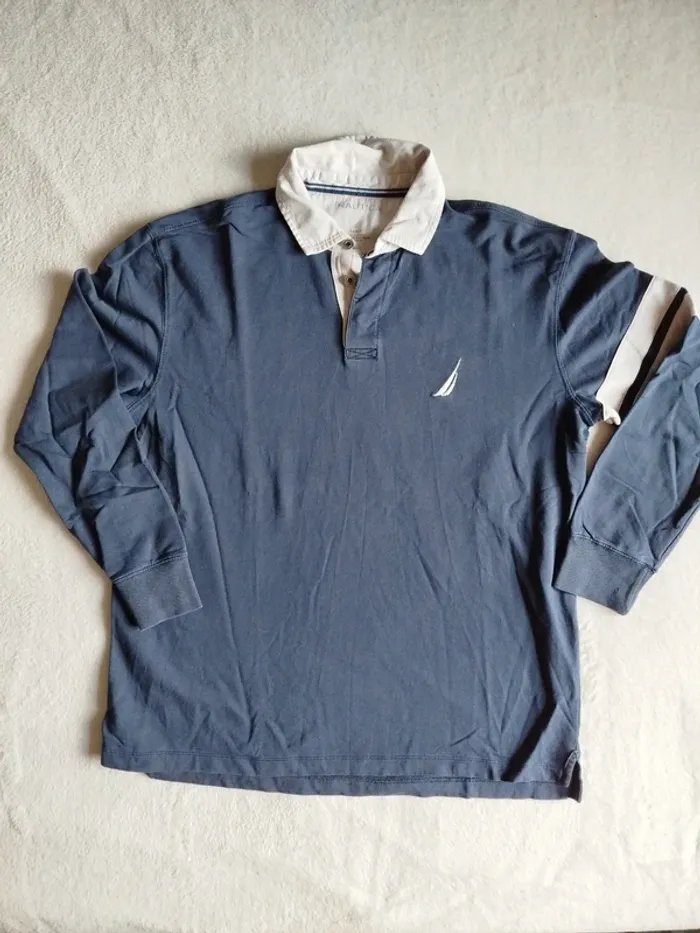Polo manches longues vintage Nautica taille L - photo numéro 4