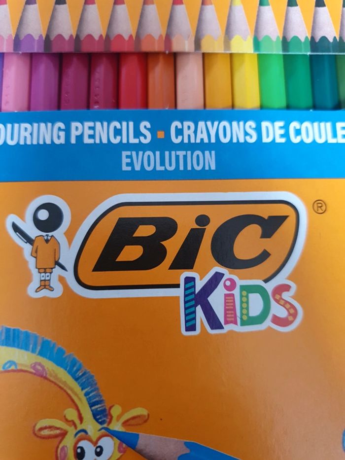 24 crayons de couleurs bic évolution - photo numéro 5