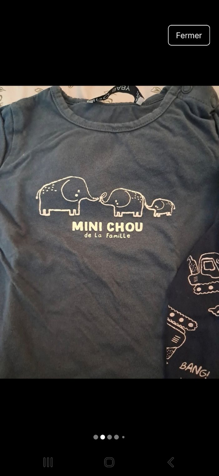 Lot de 4 tee-shirt manches longues 24 mois - photo numéro 2