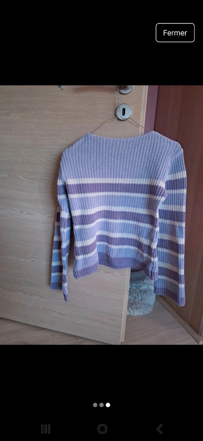 Pull violet femme taille s - photo numéro 3