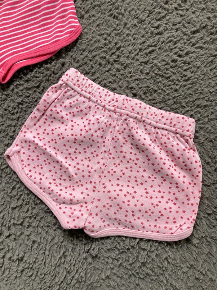 Lot de 2 shorts rose 12 mois - photo numéro 3