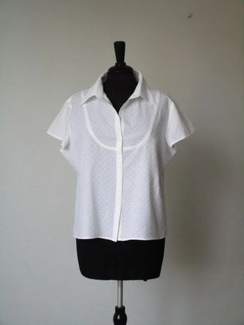 Chemise vintage plumetis 40 TBE