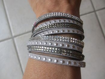 Bracelet fantaisie gris femme
