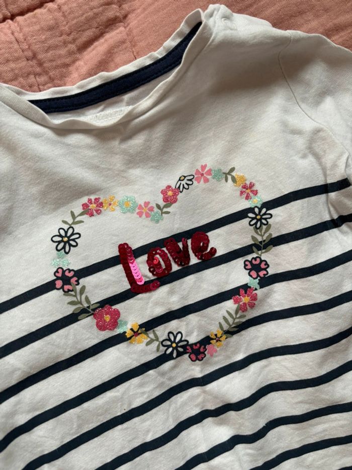 Tee-shirt manche longue marinière - photo numéro 2