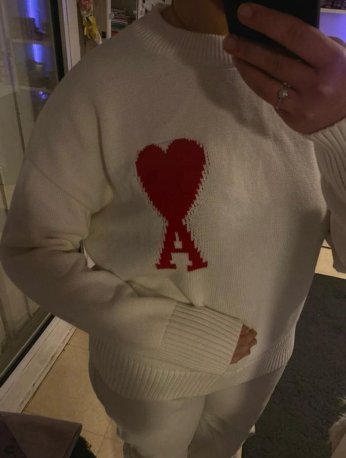 Pull AMI Paris blanc - photo numéro 2