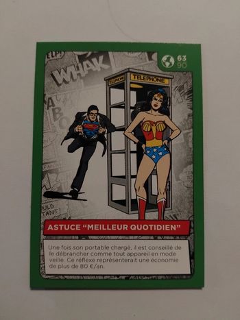 Carte DC Comics - Auchan 2022 - Astuce meilleur quotidien 63/90