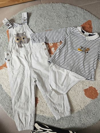 Ensemble salopette chat - 24 mois