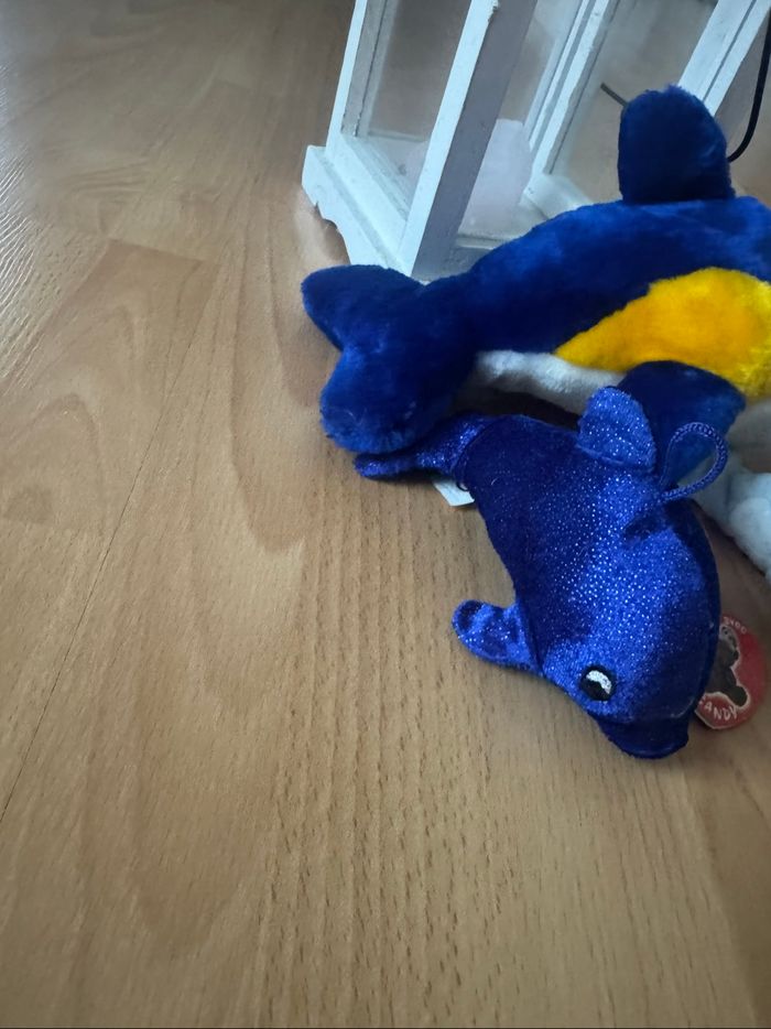 Lot de 3 peluches dauphins - photo numéro 3