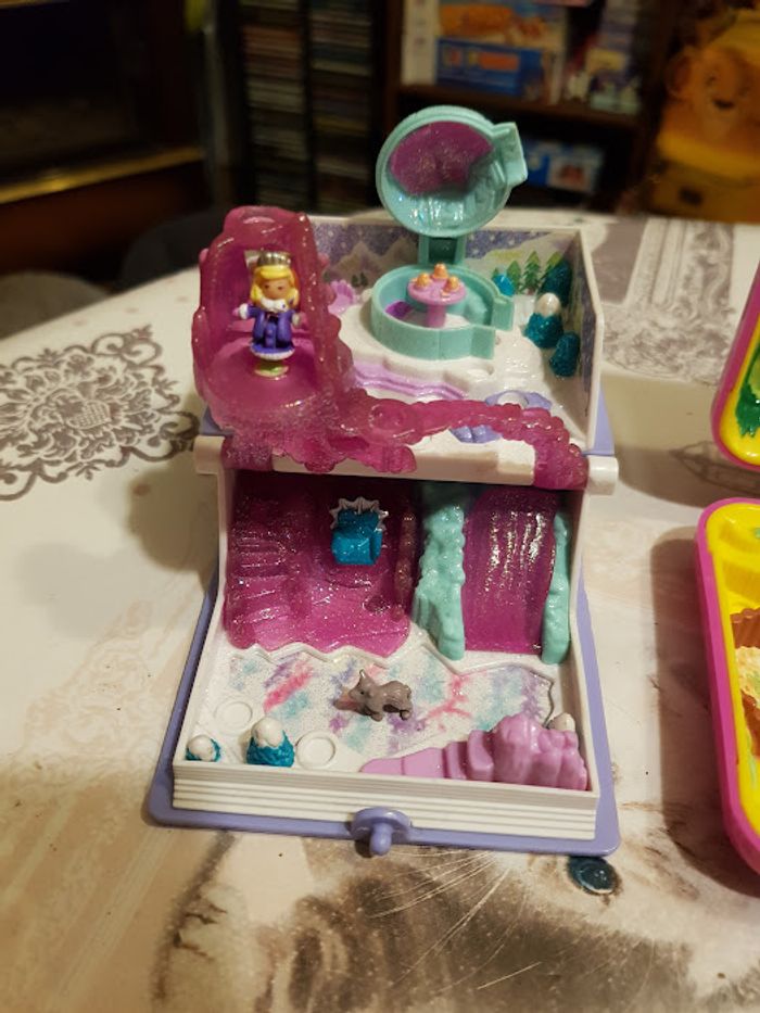 Lot polly pocket vintage - 1995 Livre Sparkle snowland + 1994 Maison lapin + 1989 wild zoo - photo numéro 2