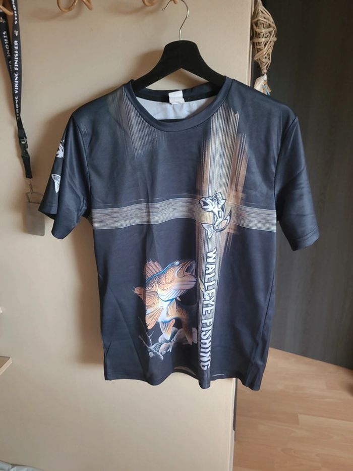 Tee shirt pêche neuf TS gris