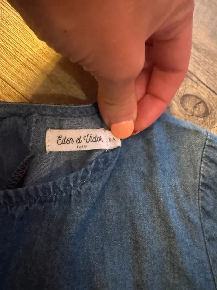 Blouse en jean 6ans - photo numéro 2