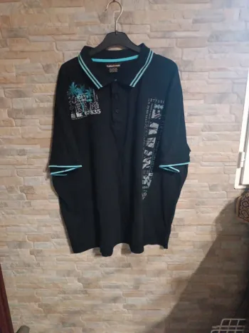 Polo noir Atlas for Men 4XL