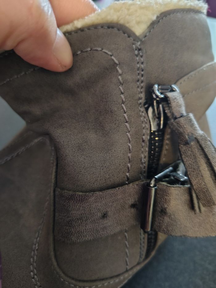 Bottines fourrées  41 couleur taupe - photo numéro 7