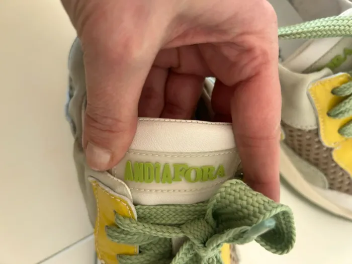 Andia fora baskets basses à lacets à motifs vert, multicolore, pointure 37 - photo numéro 6
