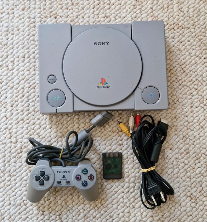 Console PlayStation 1 PS1 + 1 Manette Officielle & 1 Carte Mémoire