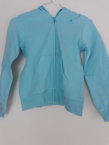 Sweat à capuche zippé 10 ans Domyos