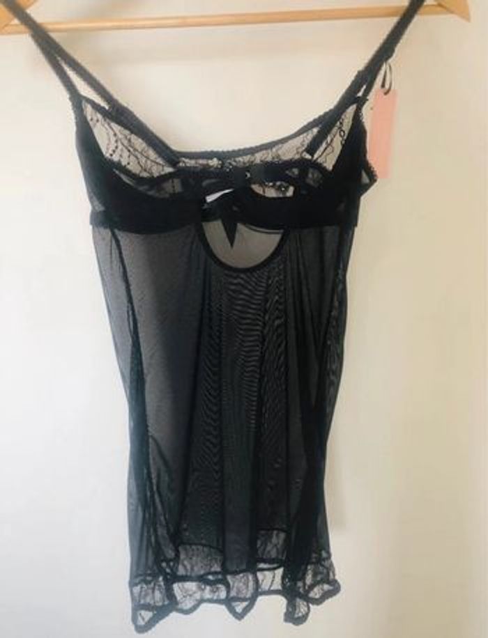Nuisette noir déshabillé transparente femme 85d - photo numéro 5