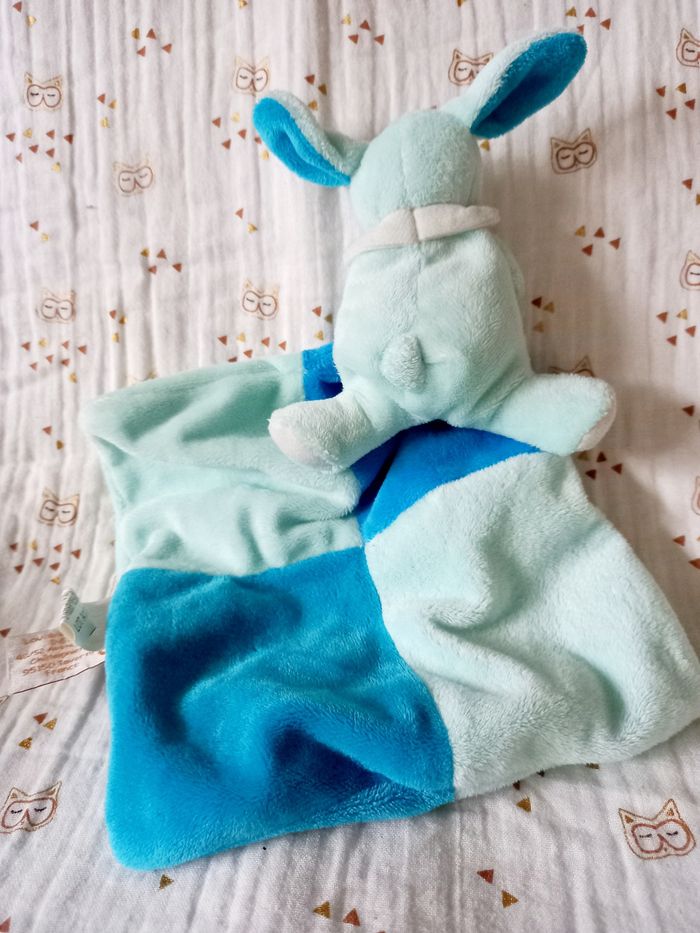 Doudou lapin bleu Baby Nat - photo numéro 2