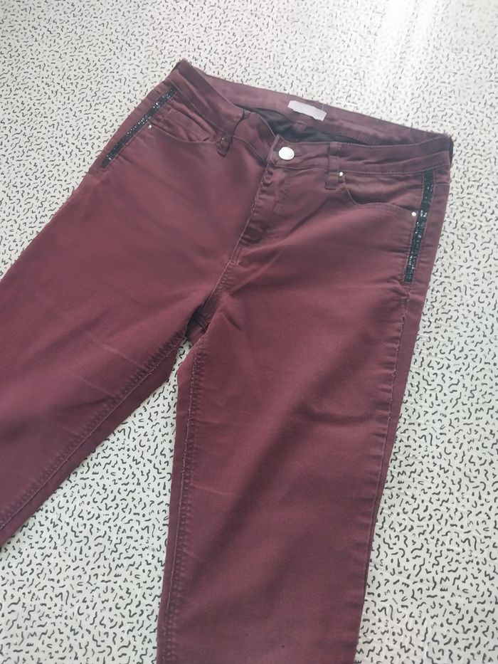Jean slim bordeaux Cache Cache – T38 - photo numéro 4