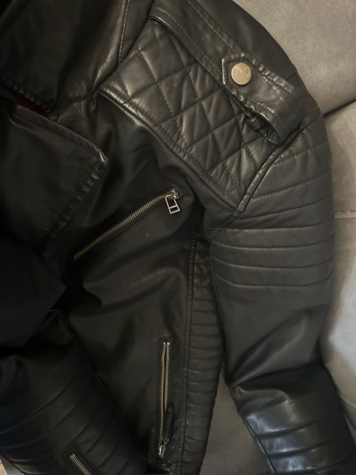 Veste style mode perfecto, Moto simili cuir. Taille xl - photo numéro 5
