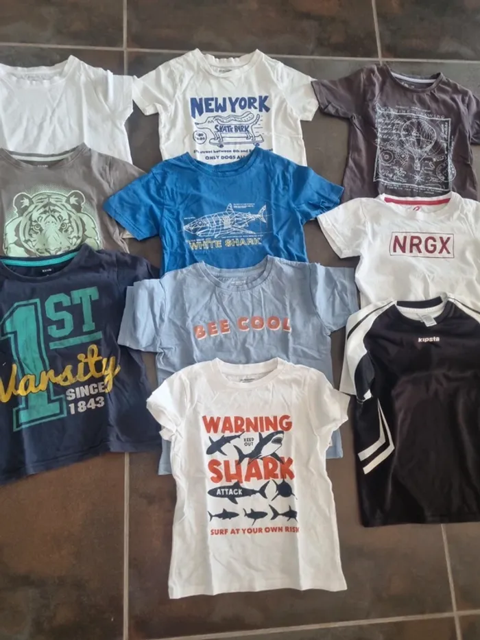 Lot 10 t-shirt manches courtes - photo numéro 3
