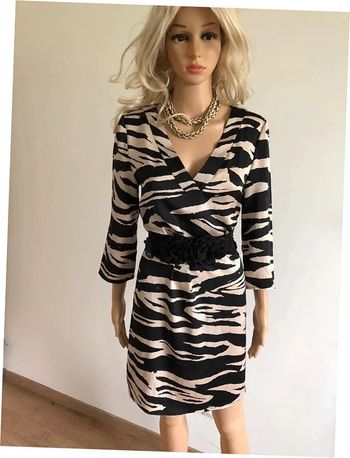 Robe casual noire et beige Mango taille M TBE