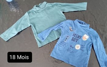 Lot sous pull col roulé 18M