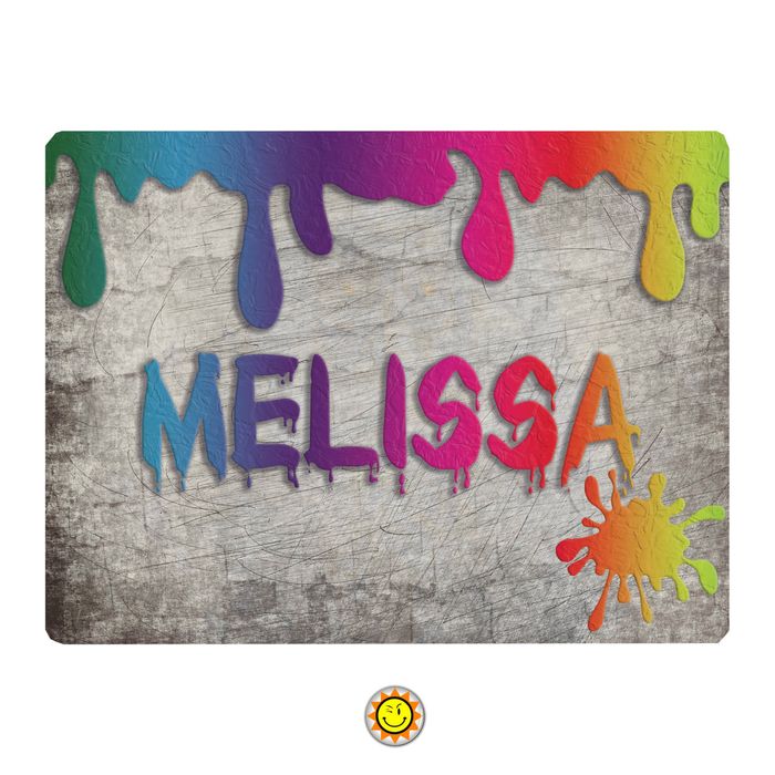 Plaque prénom ados aluminium personnalisée 15x20 cm