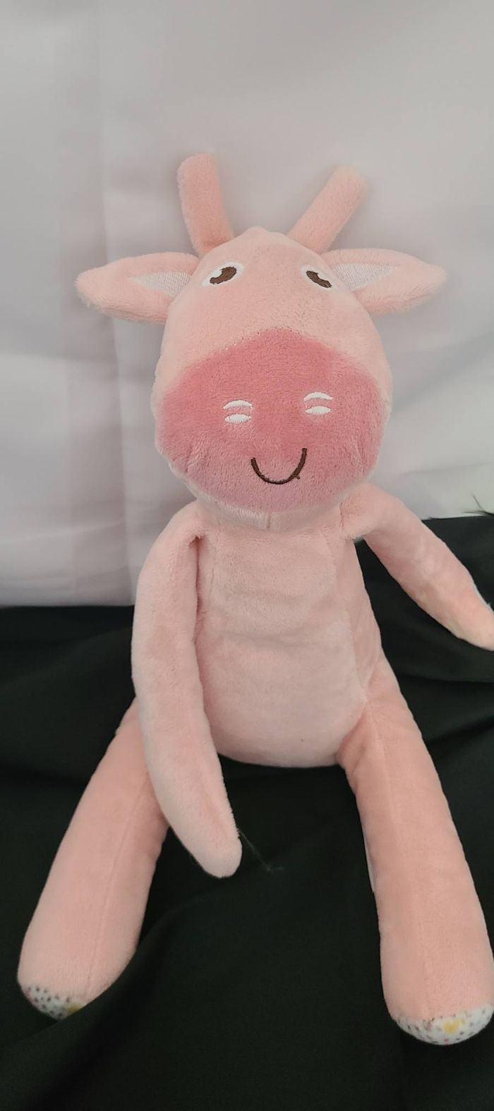Doudou Vache Rose Obaibi