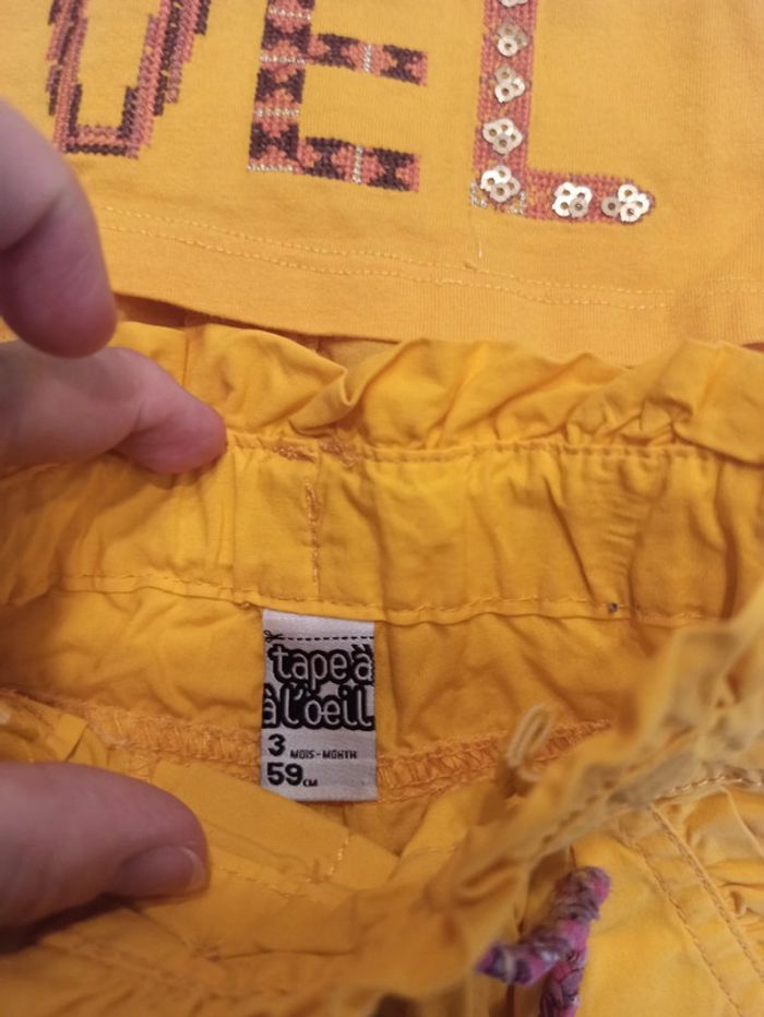 Ensemble short et t-shirt 3 mois Travel - photo numéro 2