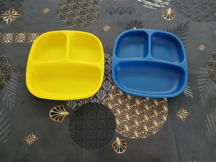 Lot 2 assiettes à compartiments pour bébé ou enfant