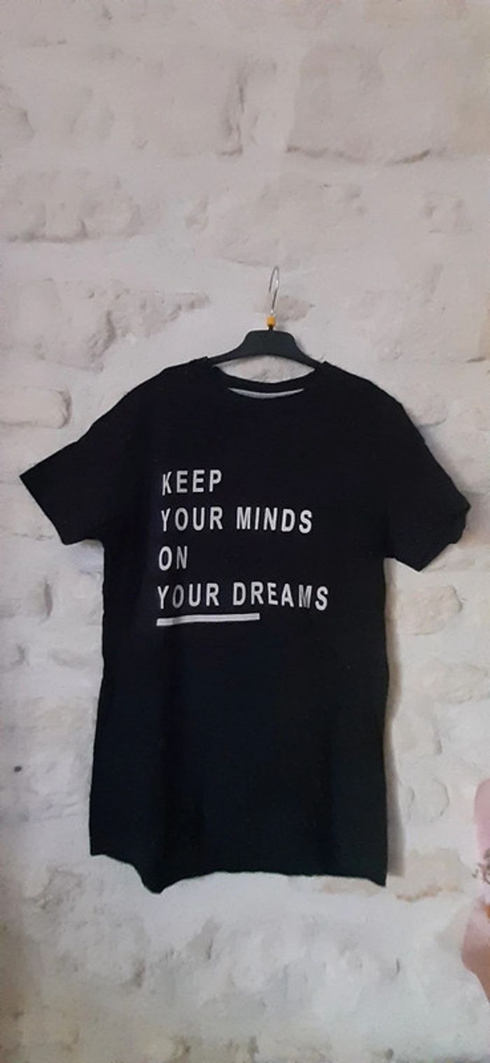 Tee-shirt mixte 14 ans noir Dreams