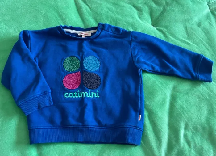 Pull bleu catimini petit garçon 18mois - photo numéro 2