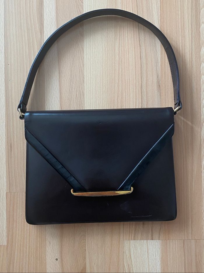 Sac à main en cuir noir - photo numéro 2
