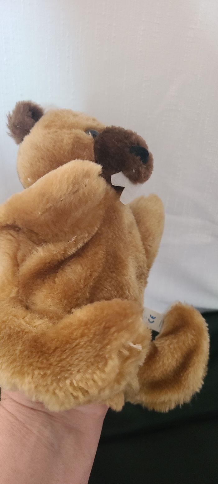 doudou marionnette castor , marmotte krys - photo numéro 5