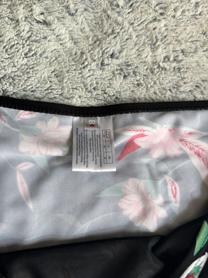 Culotte de maillot de bain taille 44 taille haute blanche porte - photo numéro 2