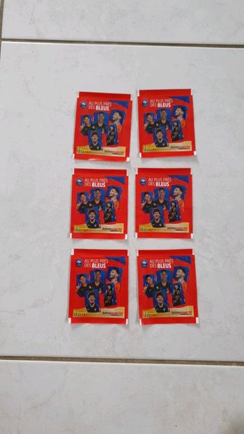 Lot de 6 paquets foot FFF intermarché panini Neuf